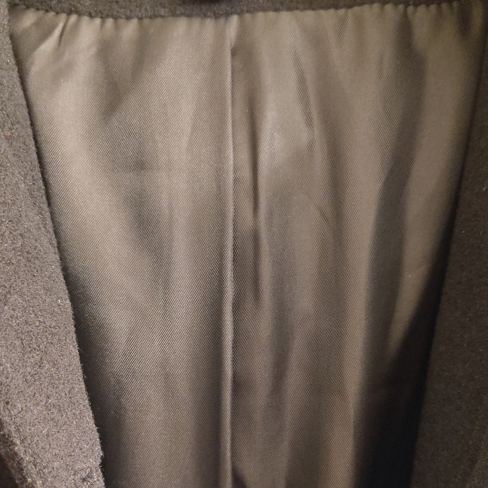 Donny Brook Elegant Black Overcoat Duster Maxi Hoodie Plus Size 16 Coat HMBC - Picture 16 of 16